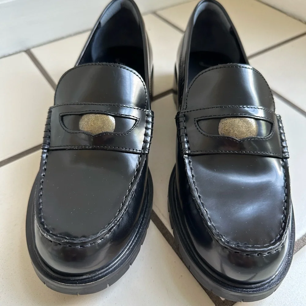 Free People Liv Black Loafers- Size 38- NWOB - Picture 4 of 10